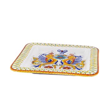 Wall plate/square tray - decor Raffaellesco by L'Antica Deruta - view 3