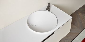 Breccia washbasin integrated in the top by Antoniolupi - view 2
