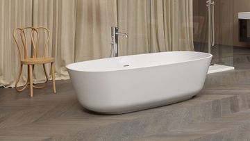 Baia bathtub in Cristalplant and marble by Antoniolupi - view 4