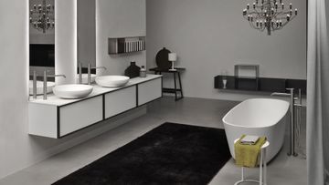 Baìas oval bathtub in Cristalplant by Antoniolupi - view 4