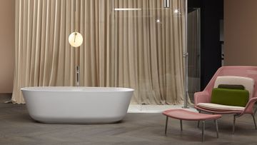 Baìas oval bathtub in Cristalplant by Antoniolupi - view 5