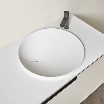 Breccia washbasin integrated in the top by Antoniolupi - view 4
