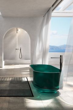 Borghi oval bathtub in Cristalmood by Antoniolupi - view 8