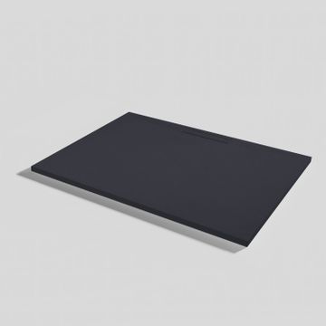 Shower tray Kos Slate Negro Rectangular 120x90 by Acquabella