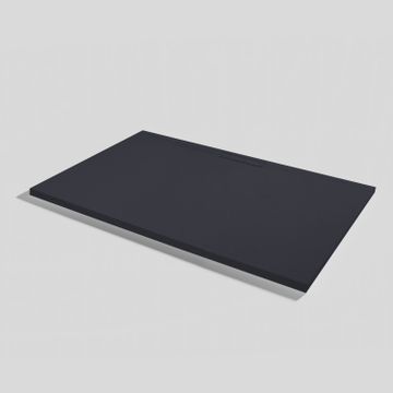 Shower tray Kos Slate Negro Rectangular 160x100 by Acquabella