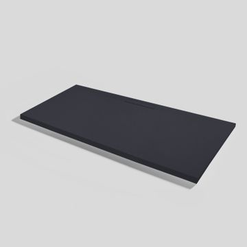 Shower tray Kos Slate Negro Rectangular 160x80 by Acquabella