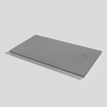 Acqua Zero Shower tray Platinum Rectangular 140x80 by Acquabella