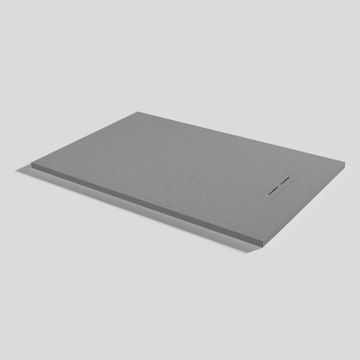 Shower tray Alma Slate Platinum Rectangular 120x80 by Acquabella