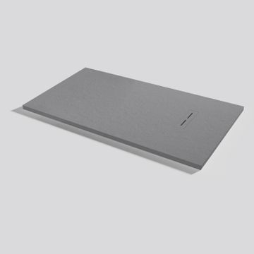 Shower tray Alma Slate Platinum Rectangular 140x80 by Acquabella
