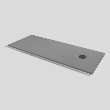 Livo Slate Shower tray Platinum Rectangular 200x80 by Acquabella