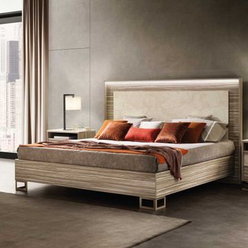 Luce Light Queen/king size wooden bed by ADORA - view 3