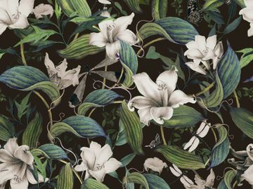 FLEUR DE LIS / Art. fiori inglesi-Velvet blue by AGENA - view 8