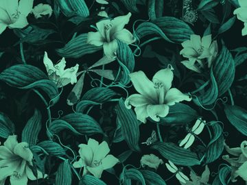 FLEUR DE LIS / Art. fiori inglesi-Velvet blue by AGENA - view 5