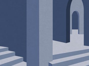 SPACE / Art. geometrico illustrato-Blue by AGENA - view 3