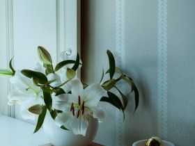 ISABELLA / Art. floreale geometrico-Baby blue by AGENA - view 2