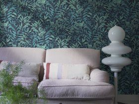 SWALLOW SONG / Art. floreale liberty-velvet blue by AGENA - view 6