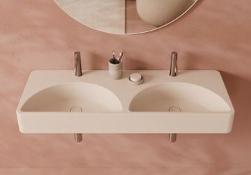 Lunaris washbasin 121x45 by Alice Ceramica