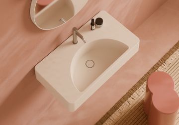 Lunaris washbasin 81x45 by Alice Ceramica