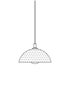 Half Dome Pendant 14" Perforated by Allied Maker - view 2