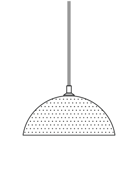 Half Dome Pendant 20" Perforated by Allied Maker - view 2