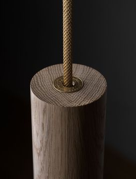 Wood Cylinder Pendant 08" by Allied Maker - view 3