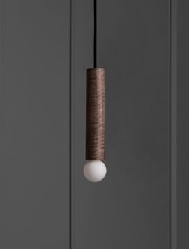 Wood Cylinder Pendant 12" by Allied Maker - view 7