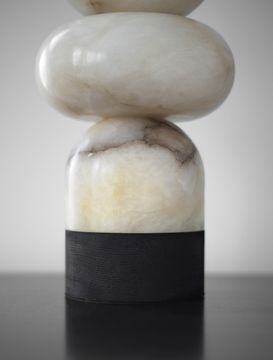 Alabaster Totem 3 Table Lamp by Allied Maker - view 2