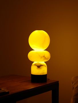 Alabaster Totem 3 Table Lamp by Allied Maker - view 3