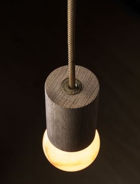 Wood Cylinder Pendant 04" by Allied Maker - view 2