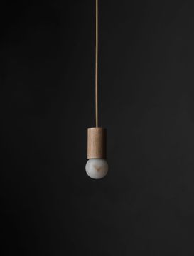 Wood Cylinder Pendant 04" by Allied Maker - view 5