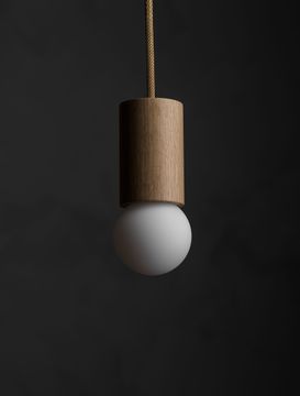 Wood Cylinder Pendant 04" by Allied Maker - view 6