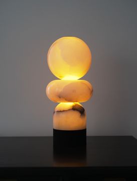 Alabaster Totem 3 Table Lamp by Allied Maker - view 9