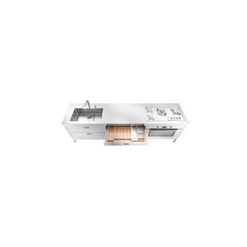 Kitchen Sink LC280-C90+C90+F90/1 by ALPES-INOX