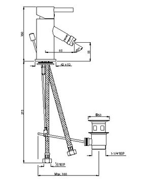 Kavalier Single Lever 1-Hole Bidet Mixer by Artize - view 5