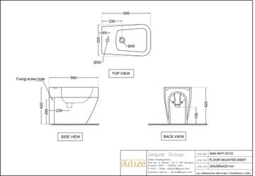 Angelo Floor Mounted Bidet by Artize - view 5