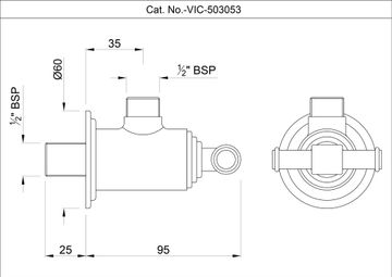 VIC Exposed Part Kit of Concealed Stop Cock by Artize - view 5