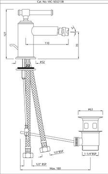 VIC Single Lever 1-Hole Bidet Mixer by Artize - view 5