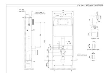 Flushing System Pneumatic Single Piece Slim Concealed Cistern with Floor Mounting Frame by Artize - view 5