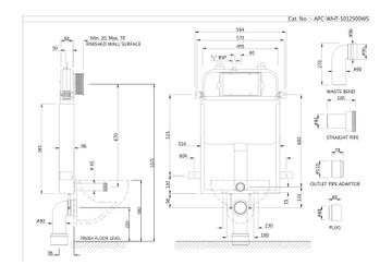Flushing System Pneumatic Single Piece Slim Concealed Cistern by Artize - view 5