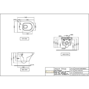 Confluence Rimless Wall Hung WC by Artize - view 5