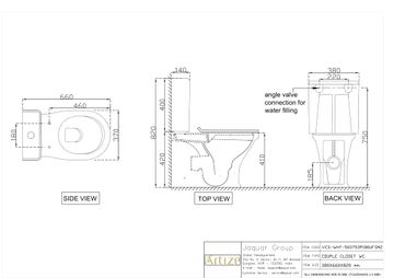 VIC Rimless Bowl With Cistern For Coupled WC by Artize - view 5