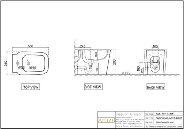 Aris Floor Mounted Bidet by Artize - view 5