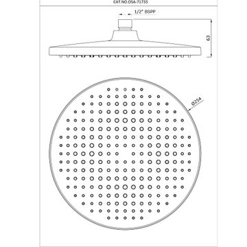 Serene Multi-hole Nozzle Overhead Shower by Artize - view 5