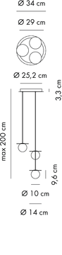 Kiss Multiple pendant by Axolight - view 4