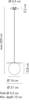 Kiss Single pendant by Axolight - view 7