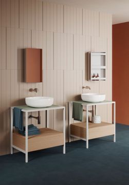 Lavabo da Appoggio Monoforo 45x45 cm Elegance Zip: Lavabo da appoggio in ceramica by Azzurra Ceramica - view 2