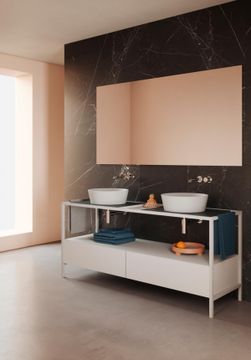 Struttura a Terra in Metallo 180x55 cm 2 Fori: Soluzioni a terra e sospese by Azzurra Ceramica - view 3