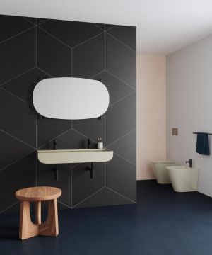 Lavabo Sospeso Monoforo 100×45 cm Leuca: Lavabo sospeso in ceramica by Azzurra Ceramica - view 3