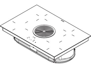 Basic Hyper cooktop with integrated cooktop extractor Exhaust air BHA by BORA - view 2