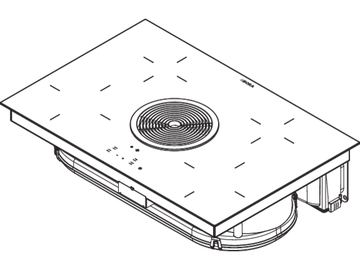 Basic Hyper cooktop with integrated cooktop extractor Recirculation BHU by BORA - view 2